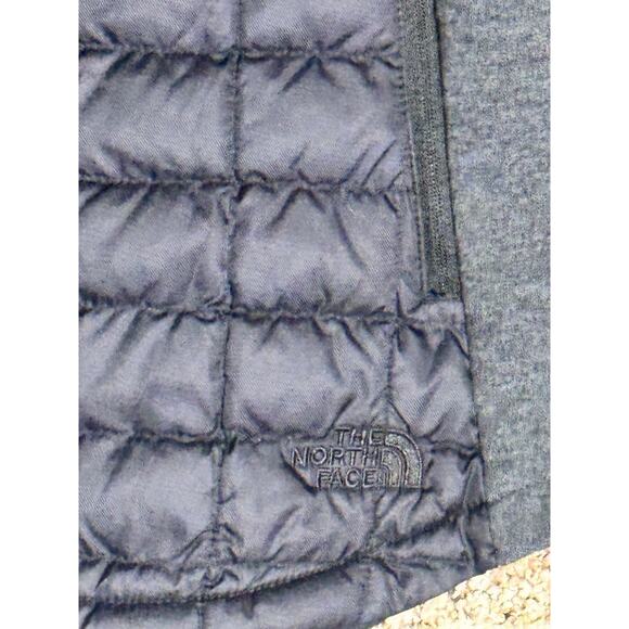 The North Face Womens ThermoBall Hybrid Hooded Black Gray Jacket Size Large Coat - Picture 5 of 10